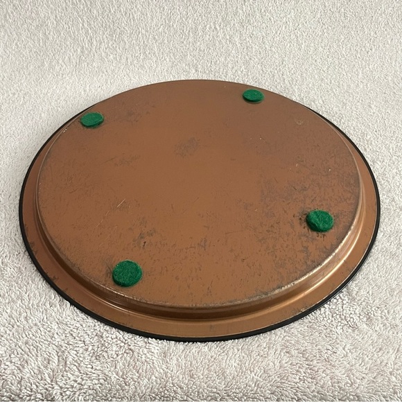 Vintage Round Table Tray/Collector’s Metal Plate-1909 Peerless Antique Car Image - Picture 4 of 6